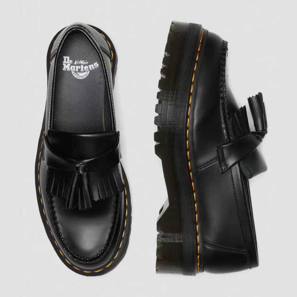 NWT Adrian Leather Platform Tassel Loafers